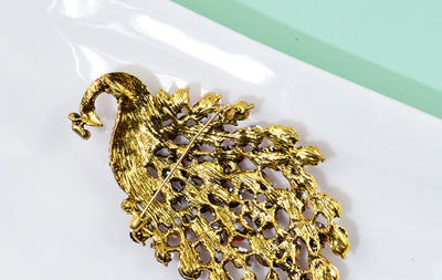 Broche Pavo Real Multicolor en Metal para Mujer - Image 6