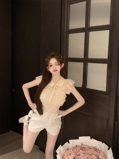 Blusa Elegante con Lazo Francés y Cuello de Solapa en Chifón - Image 15
