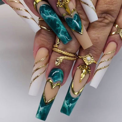 Parches de Uñas Floral Love - Manicura de Larga Duración