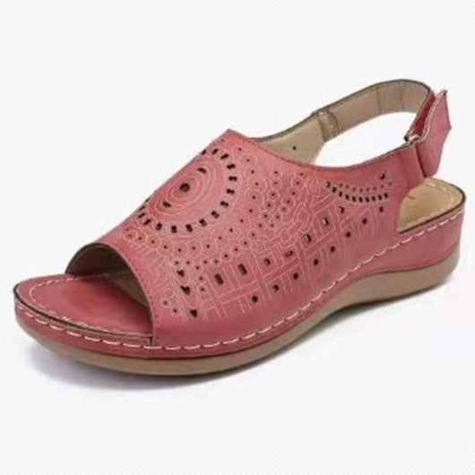 Sandalias Retro Europeas de Punta Abierta Estilo Vintage