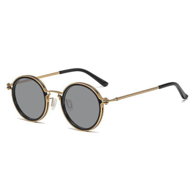 Gafas de Sol Redondas Punk Metal para Hombre - Image 4