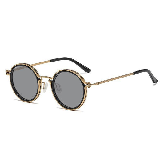 Gafas de Sol Redondas Punk Metal para Hombre - Image 4