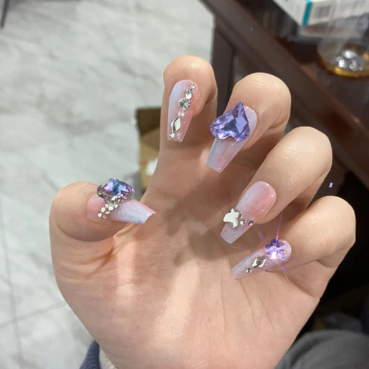 Parches de Uñas Postizas Diseño Mariposa y Paloma - Image 4