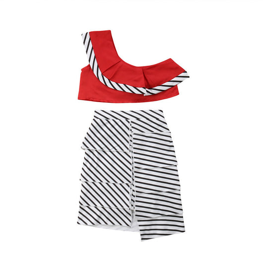 Conjunto Falda y Blazer a Rayas - Image 6