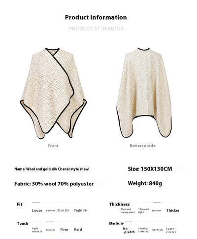 Pashmina Clásica Oro y Seda - Elegancia Atemporal - Image 6