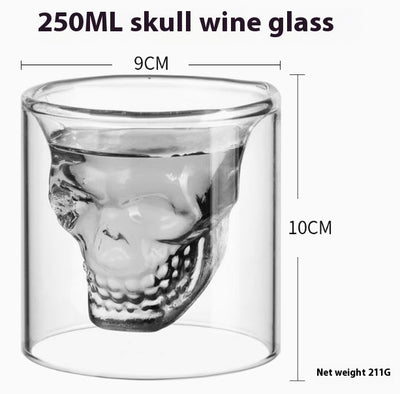 Vaso de Whiskey Doble Capa Diseño Calavera - Copa Premium para Bar - Image 13