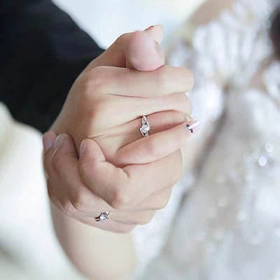 Anillo de Pareja en Plata 925 con Moissanita para Hombre y Mujer - Image 3