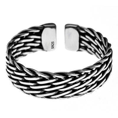 Pulsera de Plata Esterlina Tejida a Mano para Hombre - Image 10