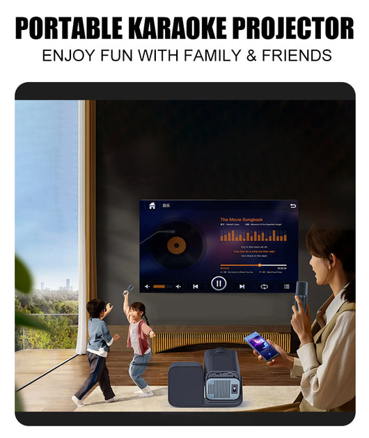 Proyector Karaoke 3 en 1 con Micrófono Inalámbrico - Image 12
