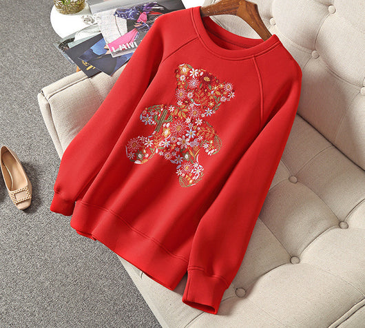 Suéter de Algodón Estampado Oso Espacial para Mujer - Image 9