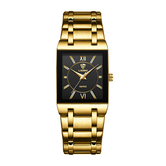 Reloj de Pareja Cuadrado Acero Inoxidable Estilo Ejecutivo - Image 10