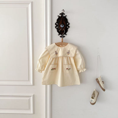 Vestido Infantil Coreano con Bordado de Conejo Animado - Image 11