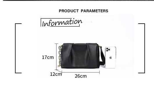 Bolso Bandolera de Cuero Acolchado Nube con Pliegues Versátil - Image 8