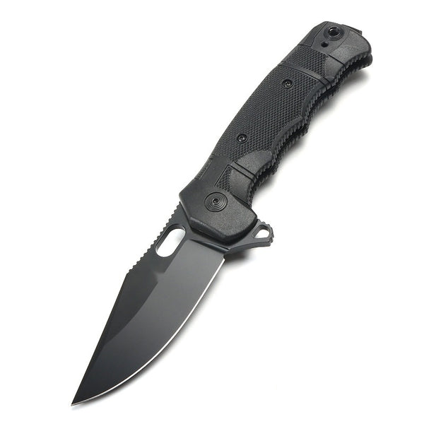 Cuchillo Plegable de Supervivencia Outdoor - Acero Inoxidable con Funda de Nylon - Image 6