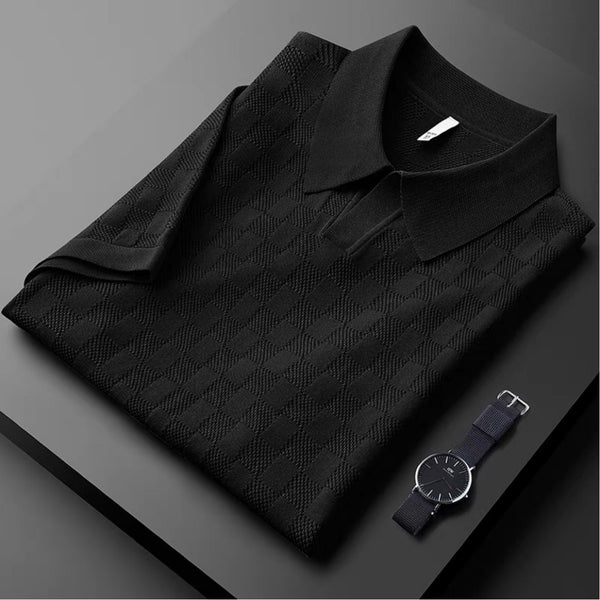 Polo Hueco Transpirable Ice Silk de Manga Corta para Hombre