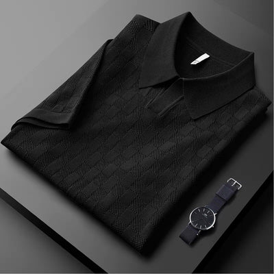 Polo Hueco Transpirable Ice Silk de Manga Corta para Hombre