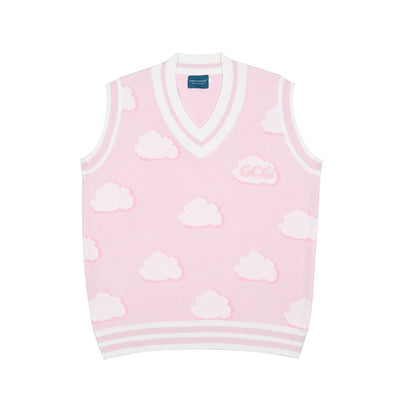 Chaleco Tejido Suelto Jacquard Cuello V sin Mangas para Hombre - Image 14
