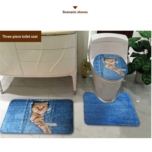 Juego de 3 Piezas Moderno para Baño - Tapa de Inodoro y Tapete - Image 12