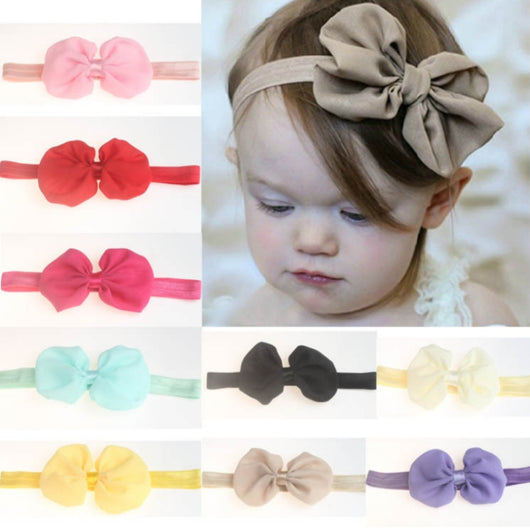 Diadema Infantil con Moño de Gasa Estilo Europeo y Americano