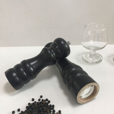 Molinillo de Pimienta Manual de Madera Negra Multifuncional