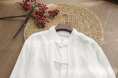 Túnica Hanfu Blanca de Verano para Hombre - Disfraz Hada Chifón Tradicional Chino - Image 12