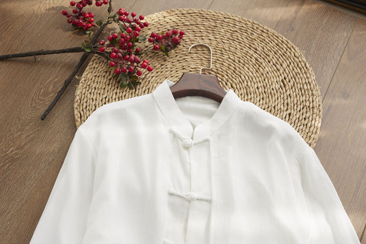 Túnica Hanfu Blanca de Verano para Hombre - Disfraz Hada Chifón Tradicional Chino - Image 12