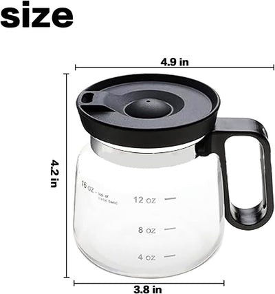 Taza de Café de Vidrio 16 oz con Tapa y Asa - Resistente y Elegante - Image 9