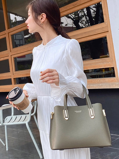 Bolso Mensajero de Cuero Negro para Mujer - Gran Capacidad - Image 28