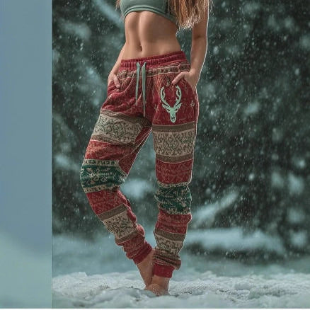 Pantalones de Chándal Casuales con Estampado y Cordón Ajustable para Hombre - Image 3