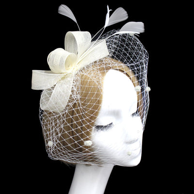 Tocado de Novia con Velo, Lazo y Sombrero de Copa - Image 8