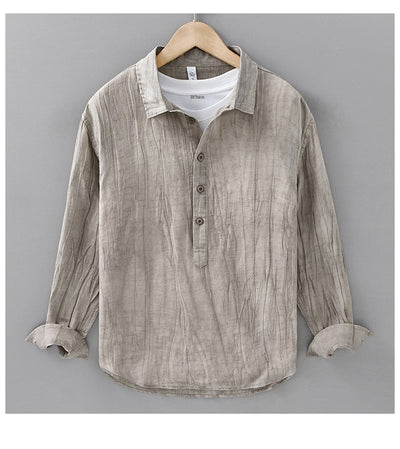 Camisa de Lino Casual con Textura Arrugada - Image 16
