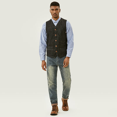 Jeans Holgados Retro a Rayas para Hombre - Image 2