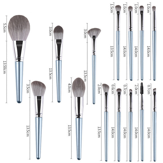 Set de 14 Brochas de Maquillaje con Mango de Madera Premium - Image 4