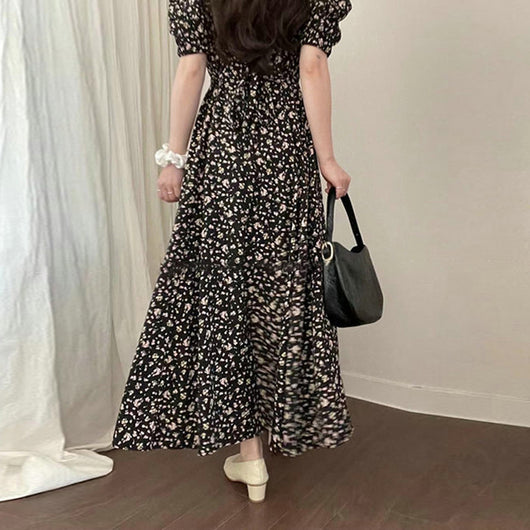 Vestido Elegante de Gasa Floral con Temperamento Francés - Image 11