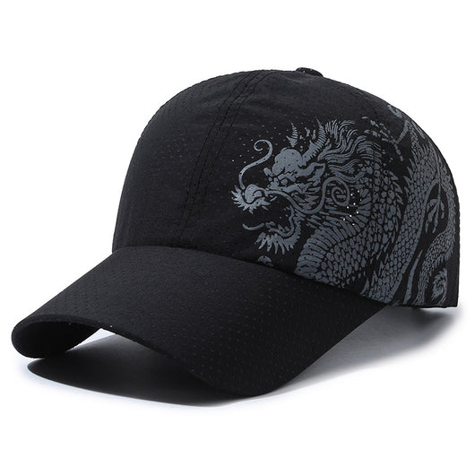 Gorra de Béisbol Hombre Estilo Chino Dragón Impreso Poliéster - Image 11