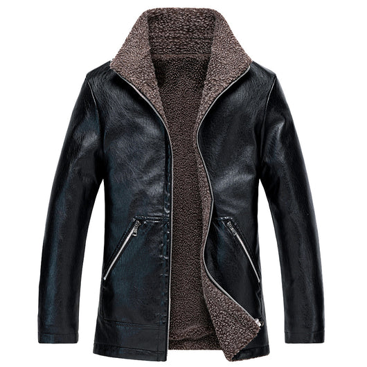 Abrigo de Invierno con Cuello de Solapa y Forro Grueso - Image 6