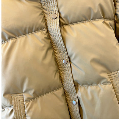 Chaqueta Acolchada de Cuero PU con Cuello Alto para Mujer - Image 8