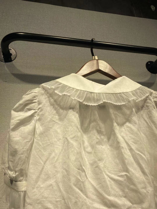 Blusa Vintage Francesa de Ramio Puro con Transparencia Sutil - Image 4