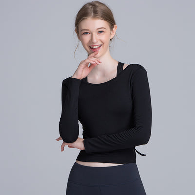 Playera Deportiva Ajustada de Manga Larga para Mujer Yoga y Fitness - Image 8