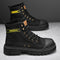 Botas de Trabajo Casual con Suela Gruesa - Estilo Motociclista Versátil para Hombre