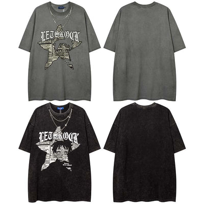 Camiseta Retro Manga Corta con Cadena para Hombre - Image 9