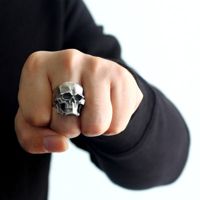 Anillo de Plata Esterlina 925 Grueso Punk Retro para Hombre - Image 8