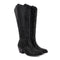 Botas Puntiagudas con Tacón Grueso y Detalles de Strass para Mujer