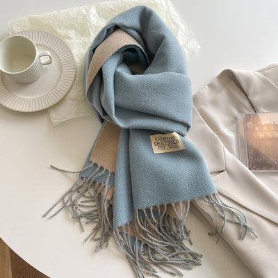 Bufanda de Cachemira para Mujer - Combinación de Colores Otoño Invierno - Image 9