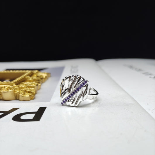 Anillo de Plata 925 Ondulado Irregular Minimalista - Image 3