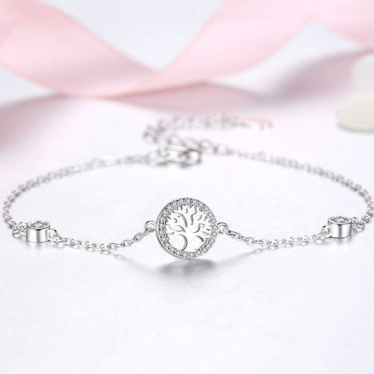 Pulsera Plata de Ley 925 Árbol de la Vida con Circonitas para Mujer - Image 5