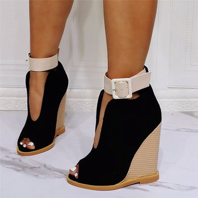 Sandalias Romanas Cuña Elegante con Tiras Ajustables - Image 8