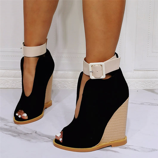 Sandalias Romanas Cuña Elegante con Tiras Ajustables - Image 8