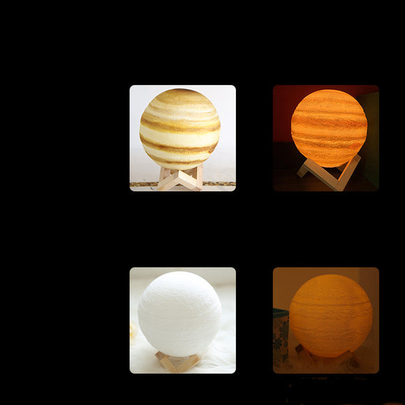 Lámpara de Mesa LED Lunar - Luz Nocturna Creativa Júpiter para Cabecera