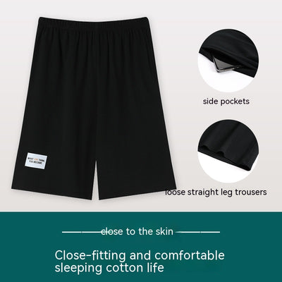 Pantalones Pijama Modal Hombre Verano Algodón Sueltos Casuales - Image 17